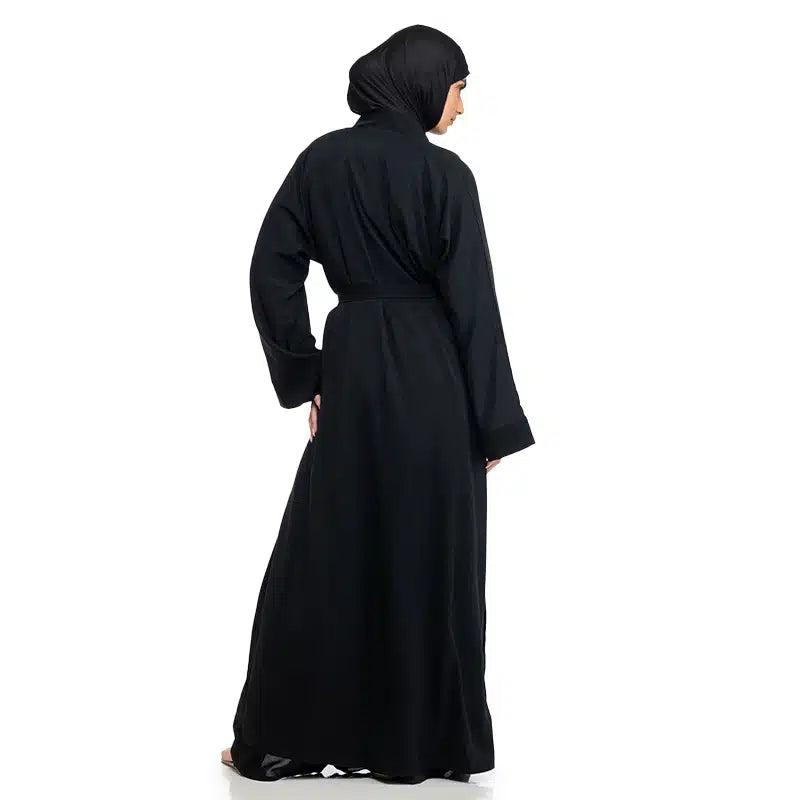 Amani Belted Black Abaya