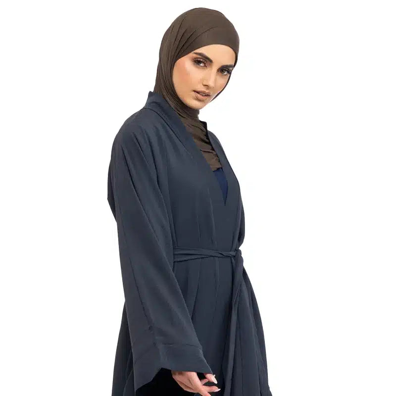 Amani Belted Grey Abaya