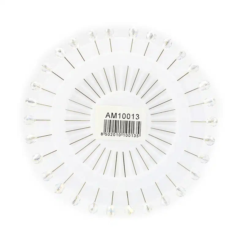 Crystal Wheel White Large Hijab Pins