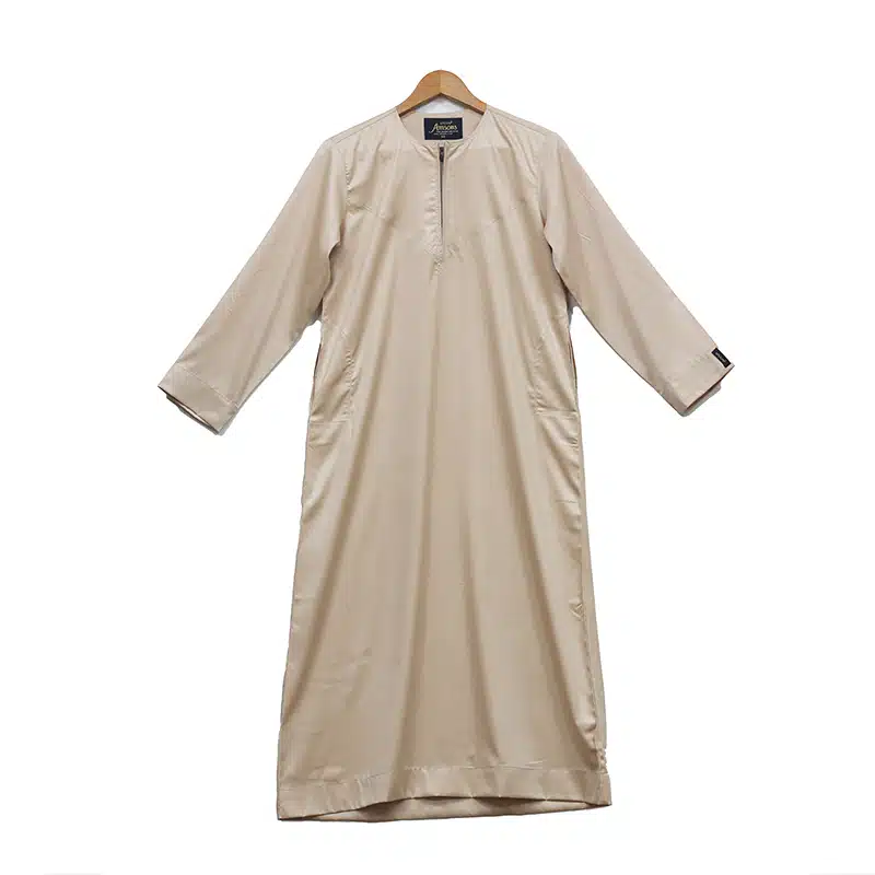Omani Boys Biege Satin Thobe ASB- K31 COL 9