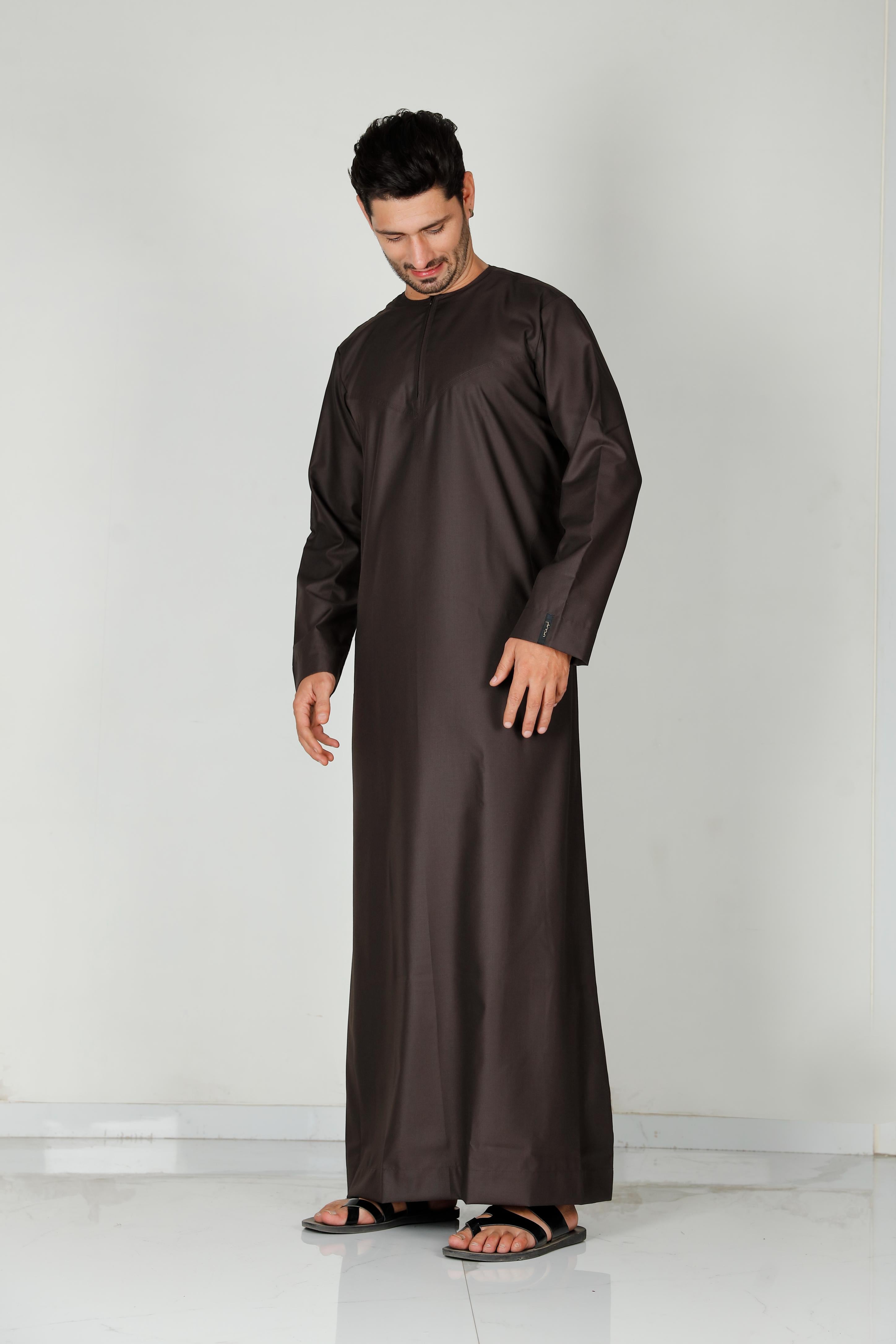 Mens Omani Thobe Brown 101 Col 32
