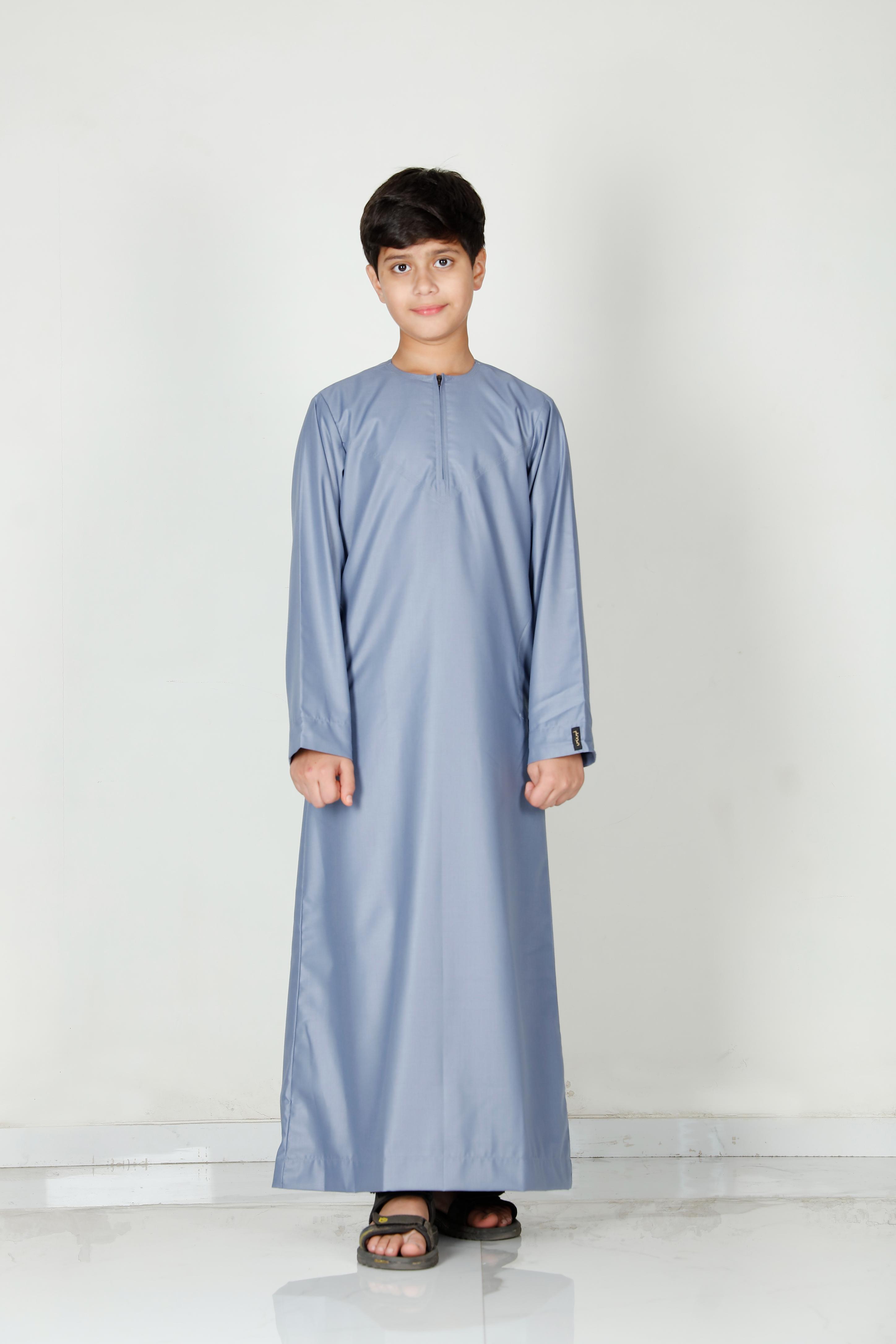 Kids Omani Thobe Steel 101 Col 27
