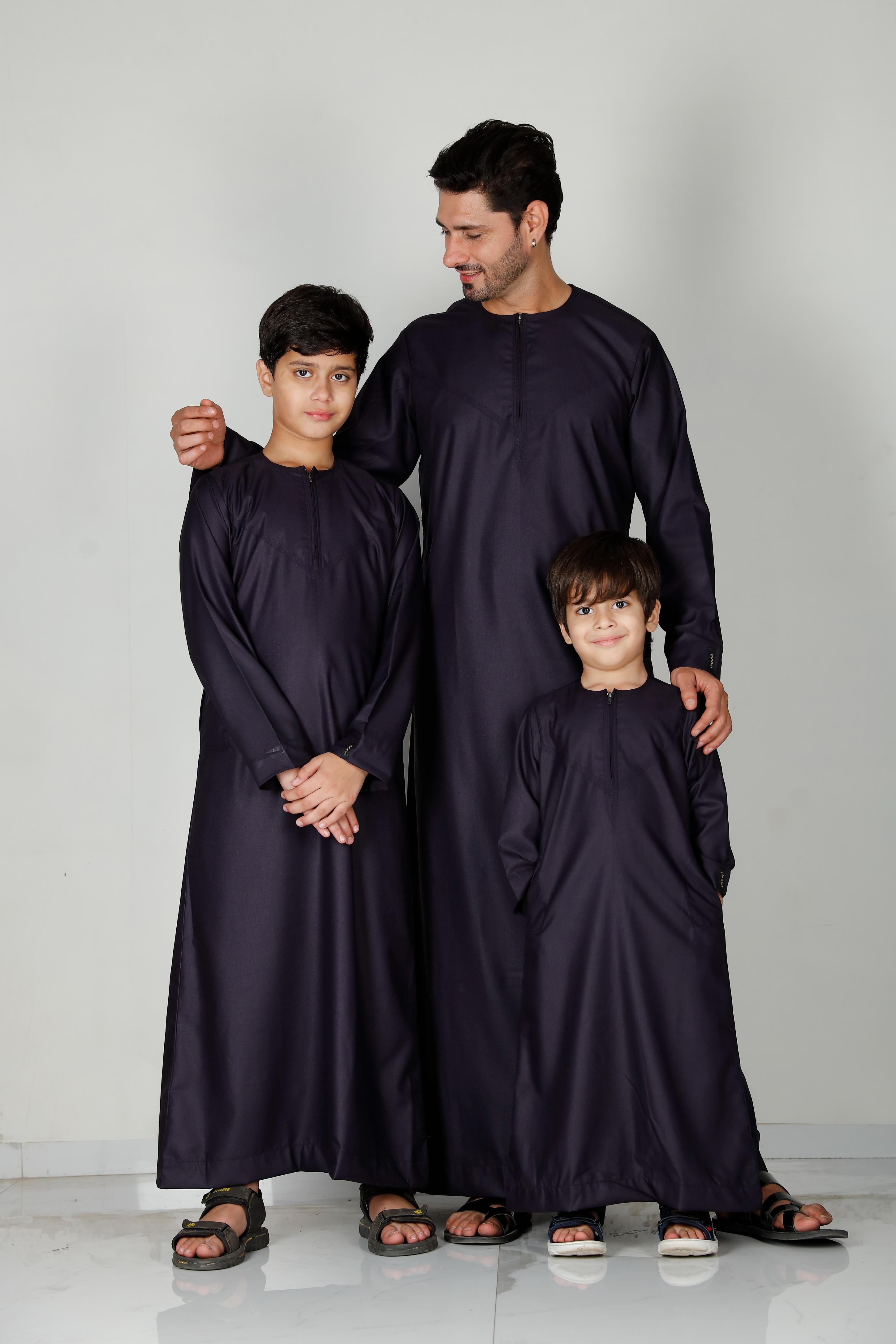 Kids Omani Thobe Purple 101 Col 35