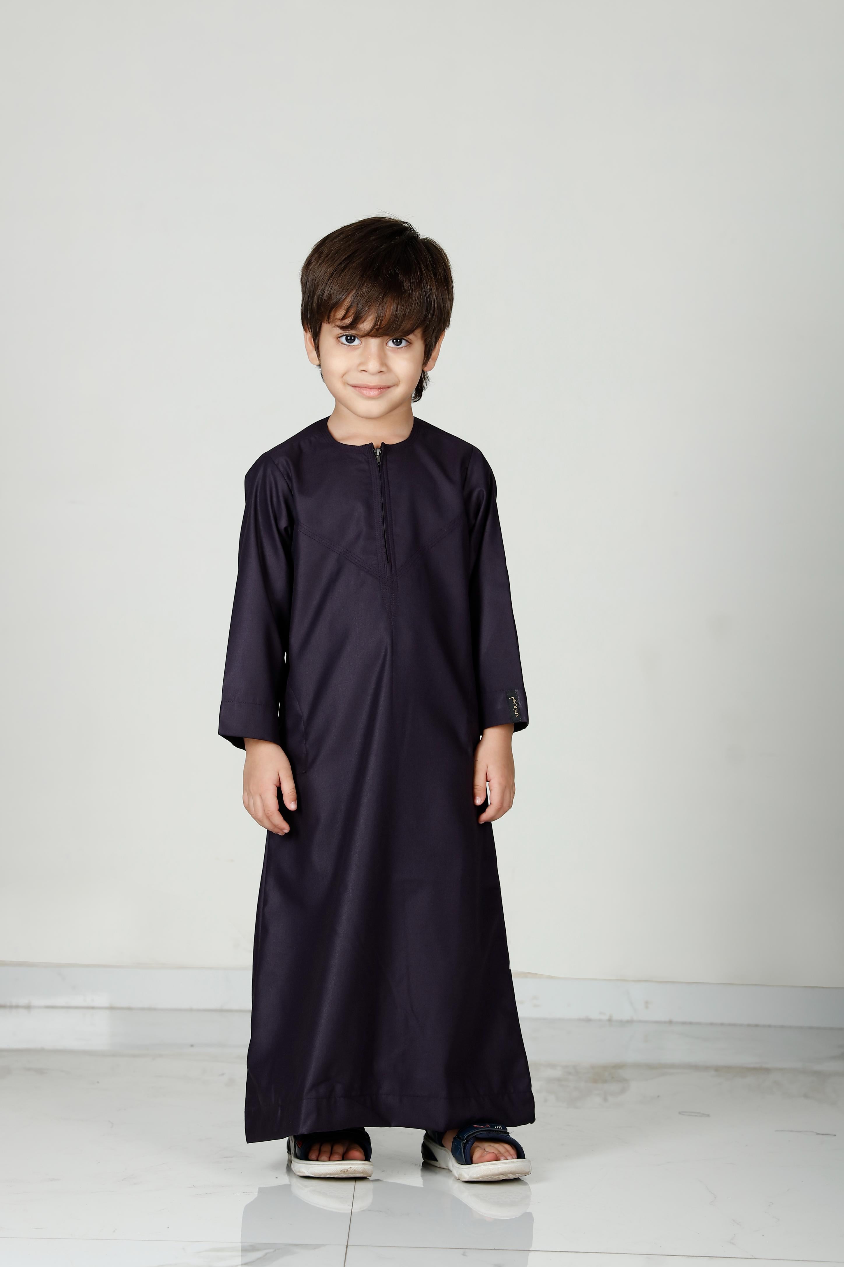 Kids Omani Thobe Purple 101 Col 35