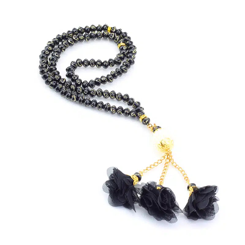 Black Crystal Studded Tasbih (202)
