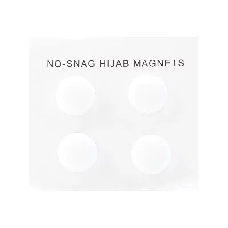Matte White Hijab Magnets Pins - 4 Pack