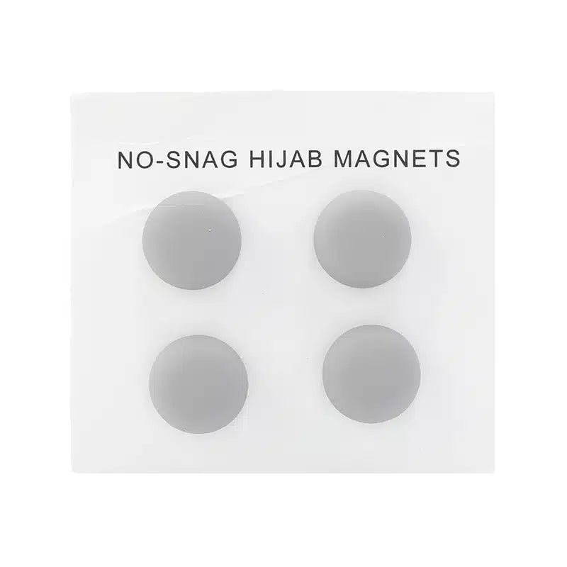 Matte Grey Hijab Magnets Pins - 4 Pack
