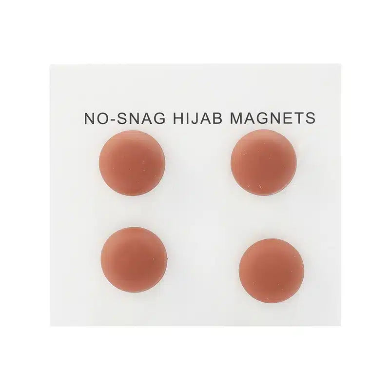 Matte Coral Hijab Magnets Pins - 4 Pack