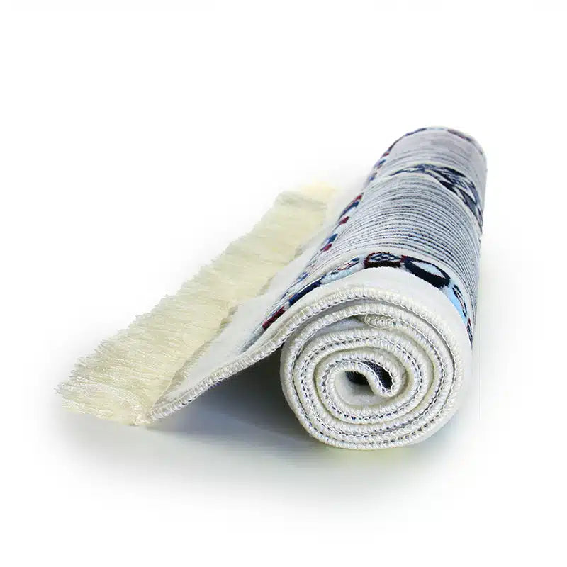 Megane Seccade White, Black & Blue Prayer Mat