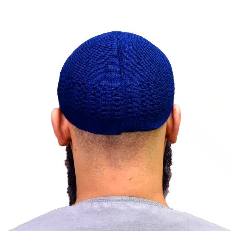 Men's Thick Wool Indigo Prayer Hat