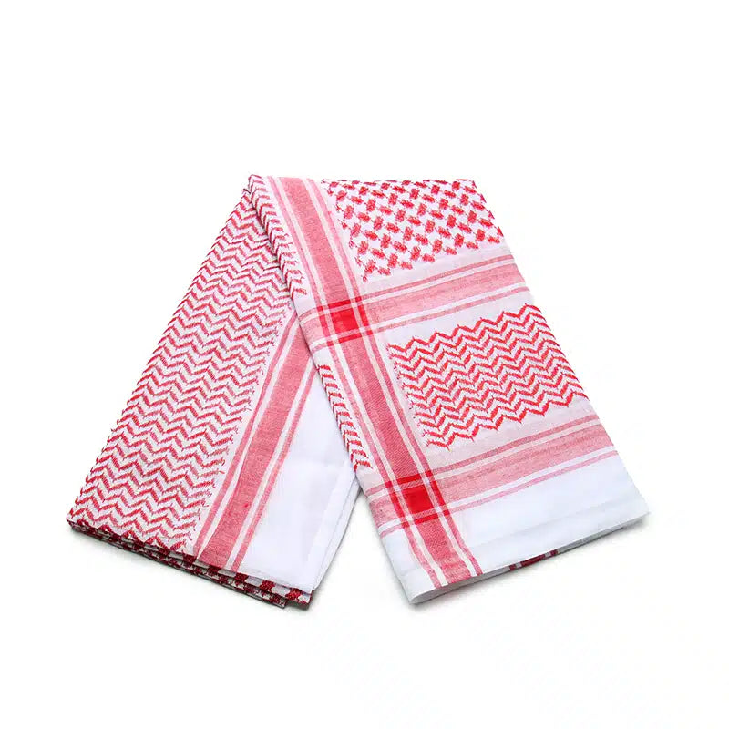 Men's Red And White Shemagh