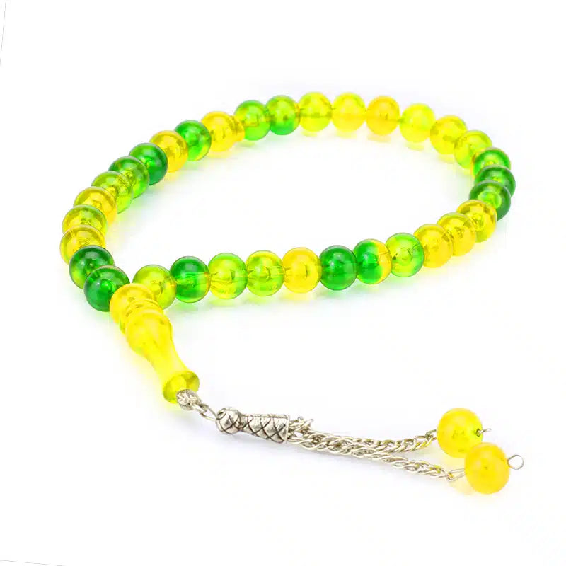 33 Bead Tasbih Two Tone Green
