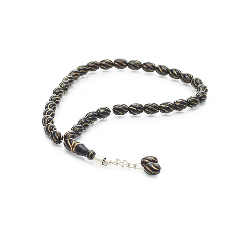 Small 33 Bead Tasbih Black & Gold