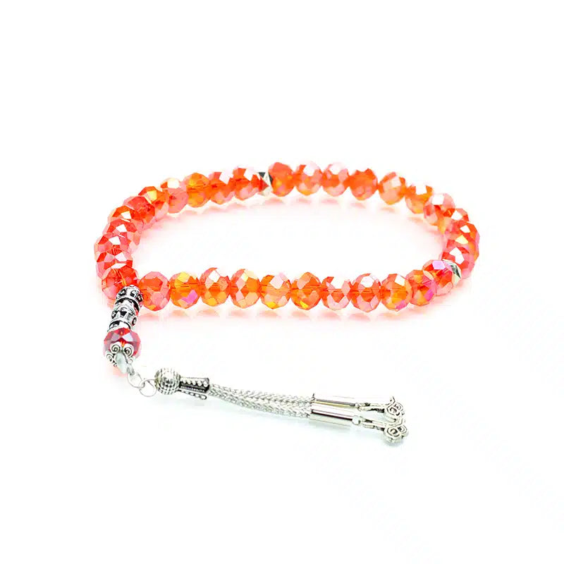 33 Bead Crystal Tasbih Orange