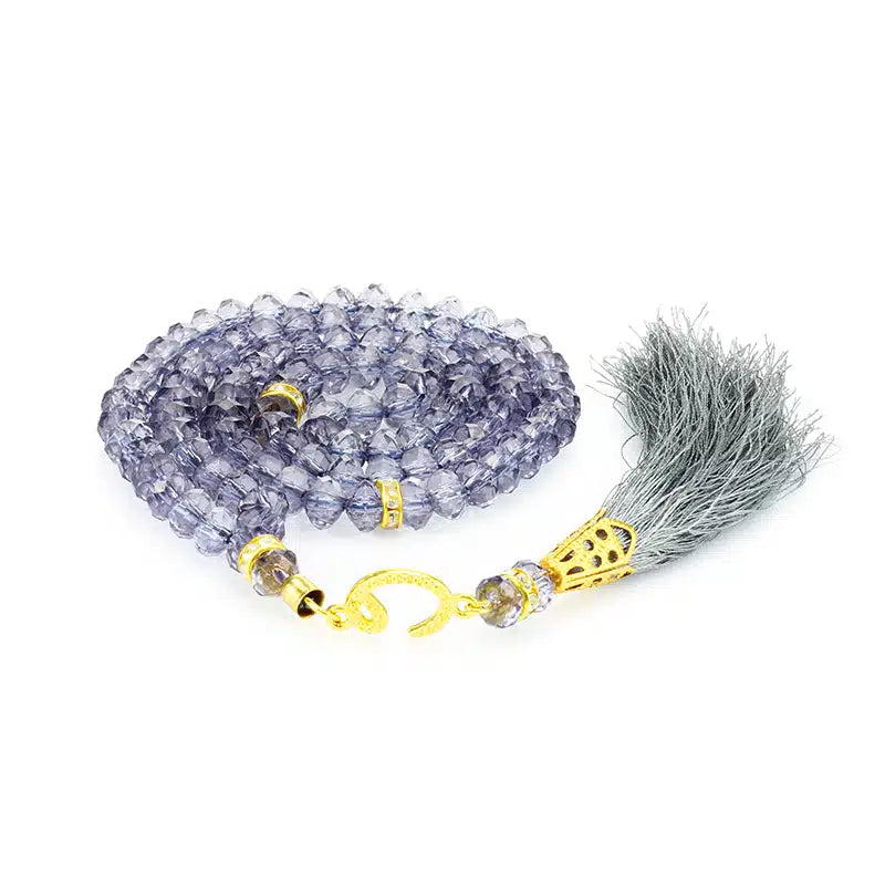 100 Bead Crystal Tasbih Grey