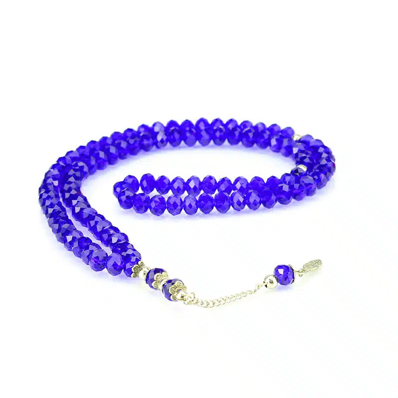 100 Bead Navy Blue Crystal Tasbih