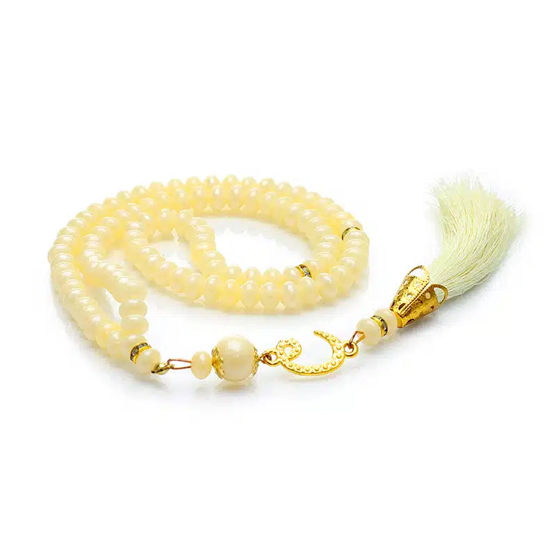 100 Bead Cream Cresent Tasbih