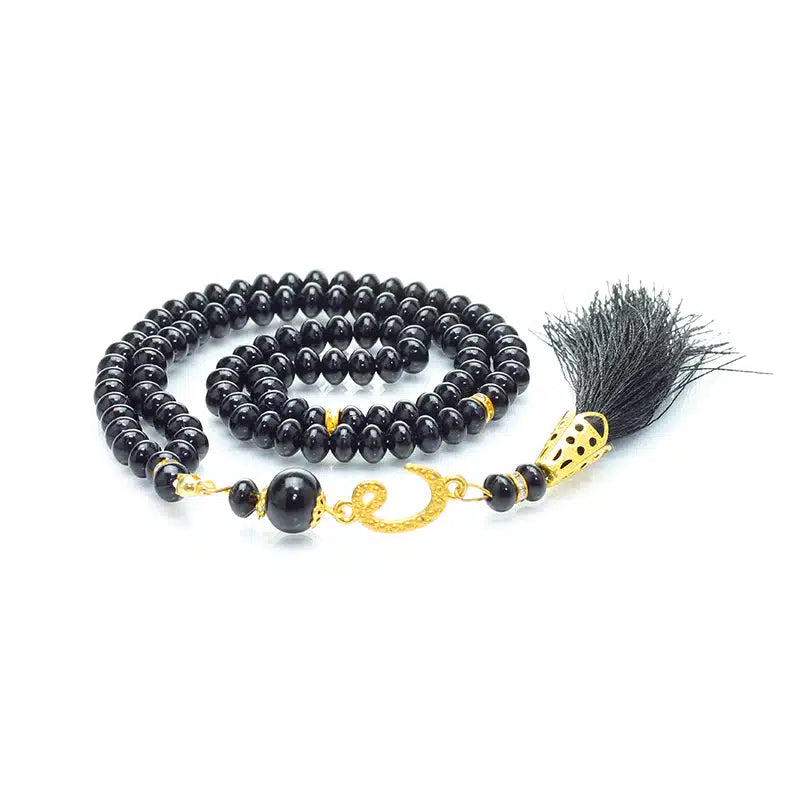100 Bead Black Cresent Tasbih