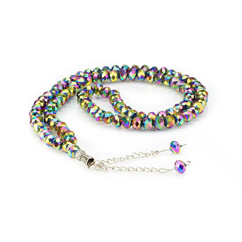100 Bead Multi Coloured Crystal Tasbih