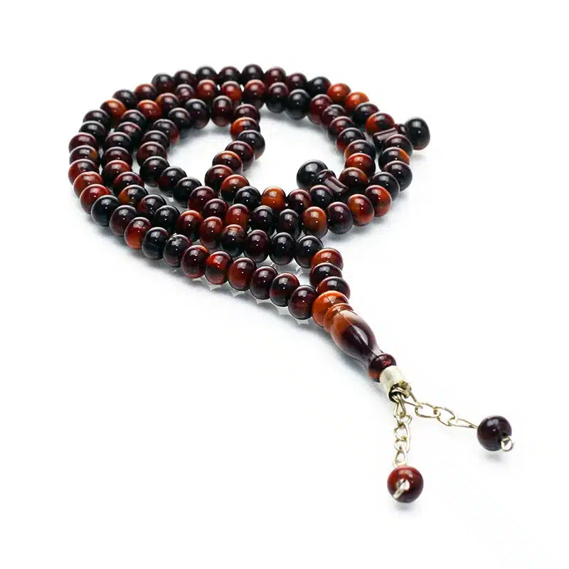 100 Bead Two Tone Dark Brown Tasbih