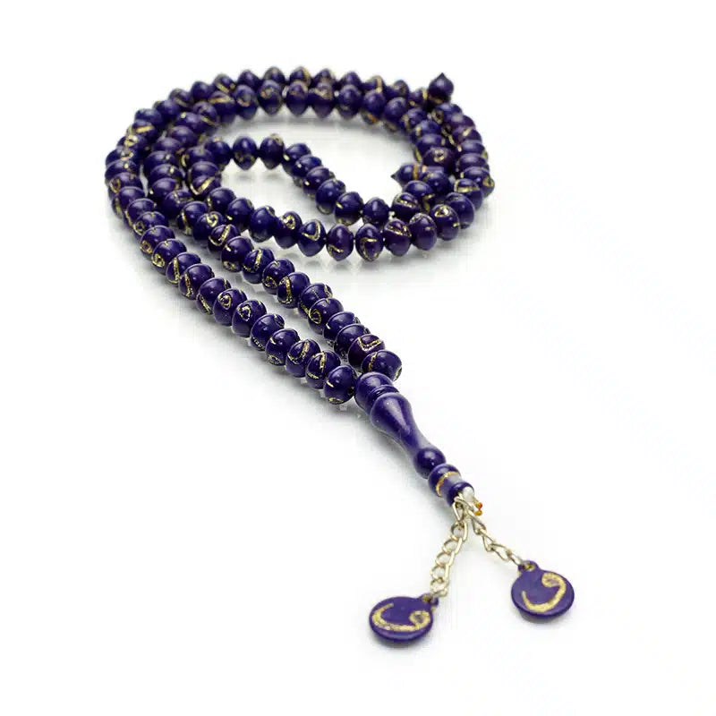 100 Bead Purple & Gold Tasbih