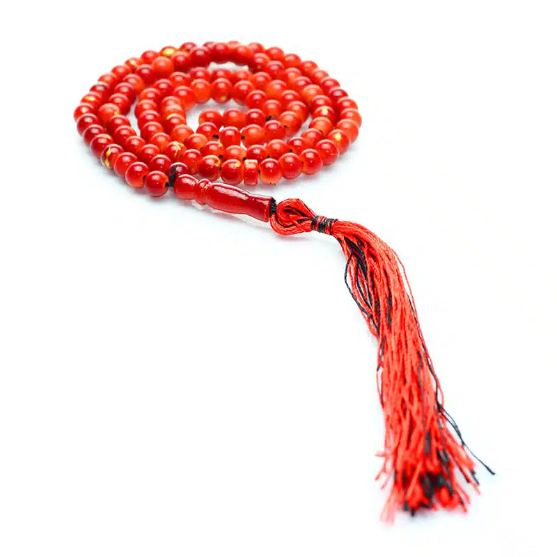 100 Bead Red Tasbih With Tassel