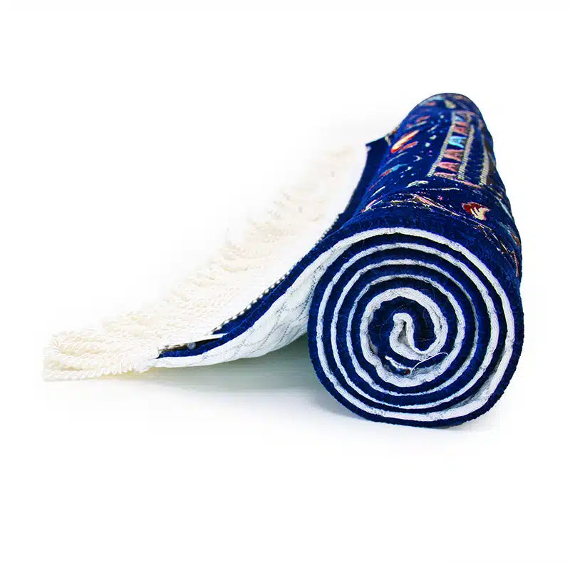 Blue Traditional Design Prayer Mat