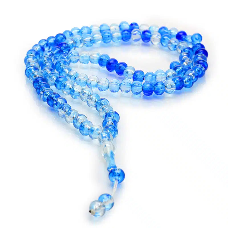 100 Bead Transparent Blue Tasbih