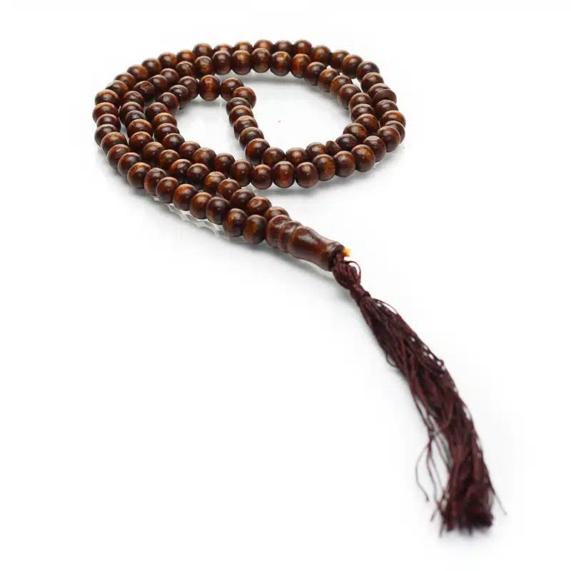 100 Bead Dark Brown Wood Tasbih