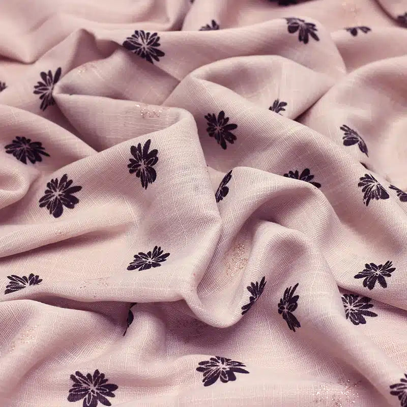 Elaan Print Peach Hijab