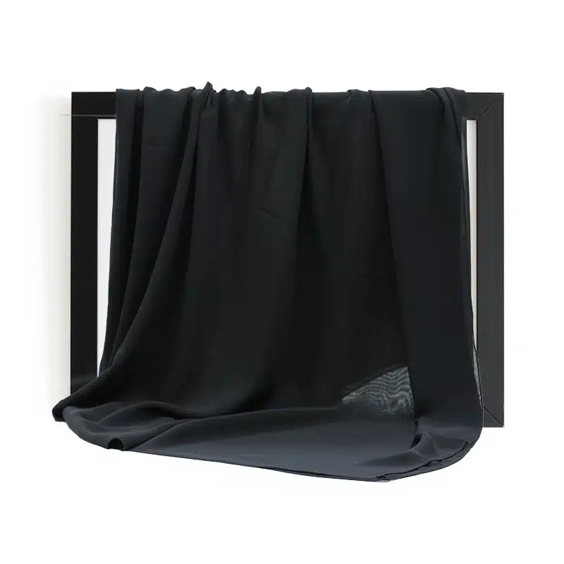 Crepe Black Hijab