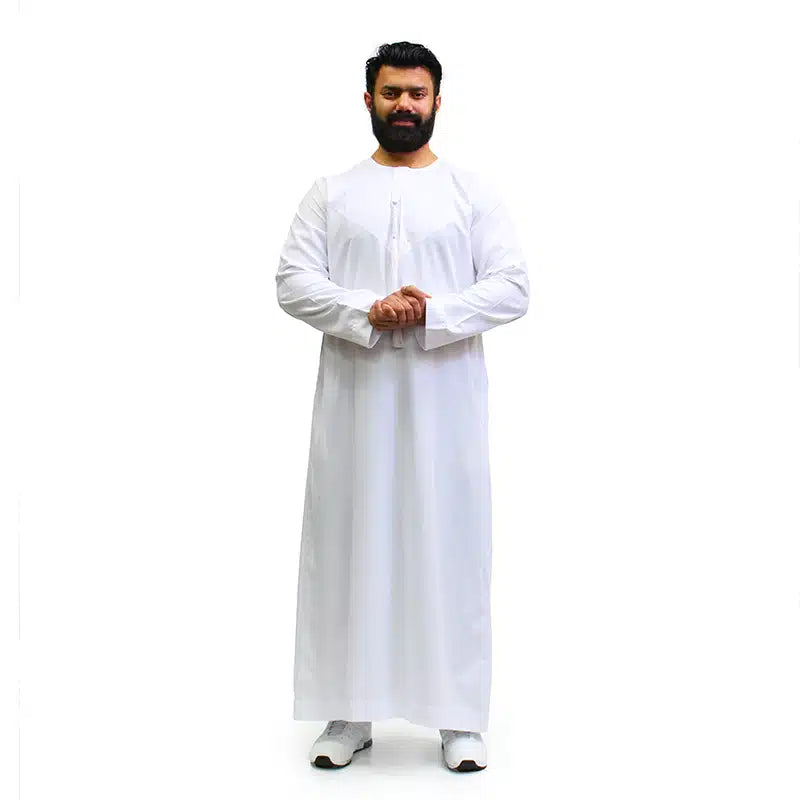 Omani Tasseled White Thobe