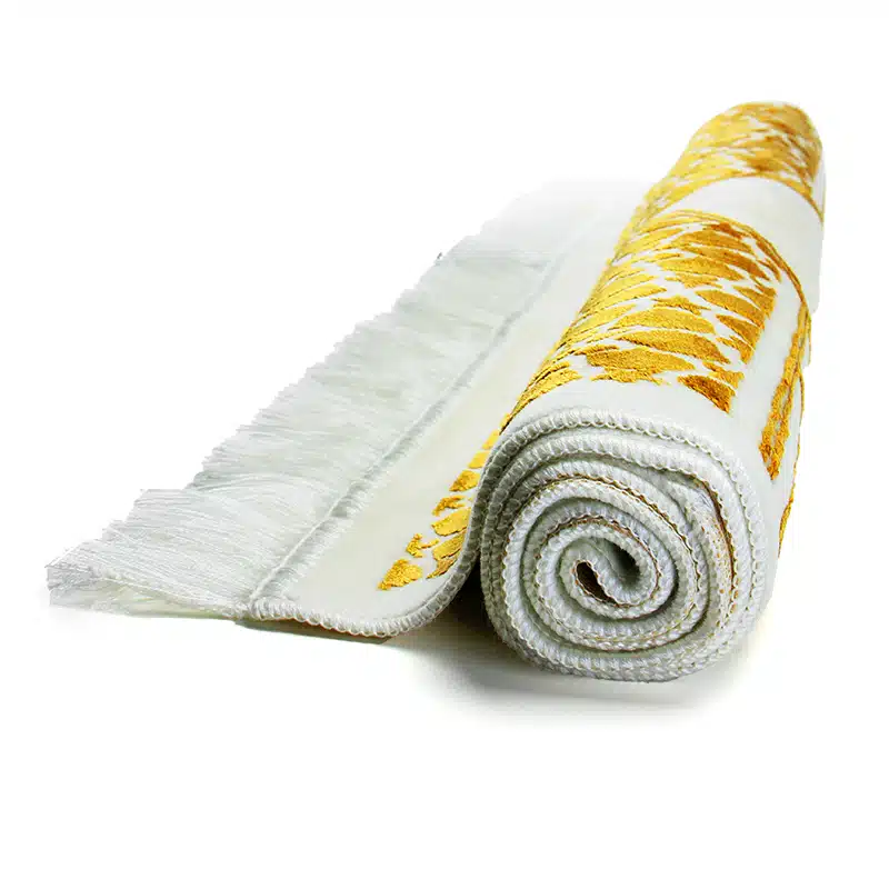 Adel Seccade White And Gold Prayer Mat