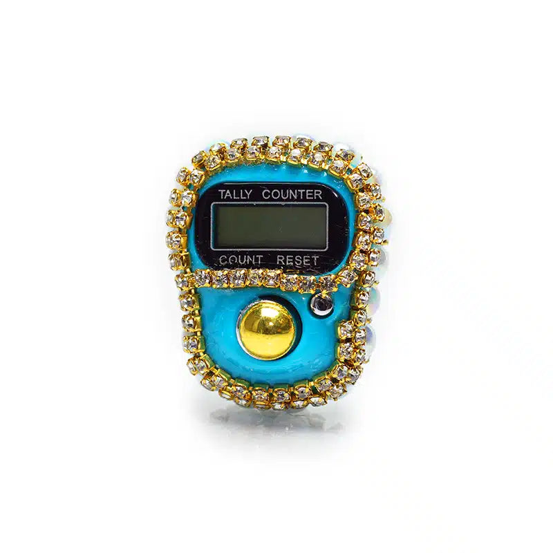 Crusted Finger Tasbih Baby Blue