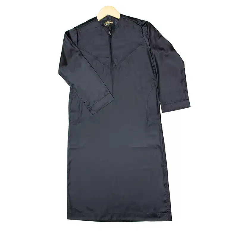 Omani Boys Satin Black Thobe ASB- K25 COL 21