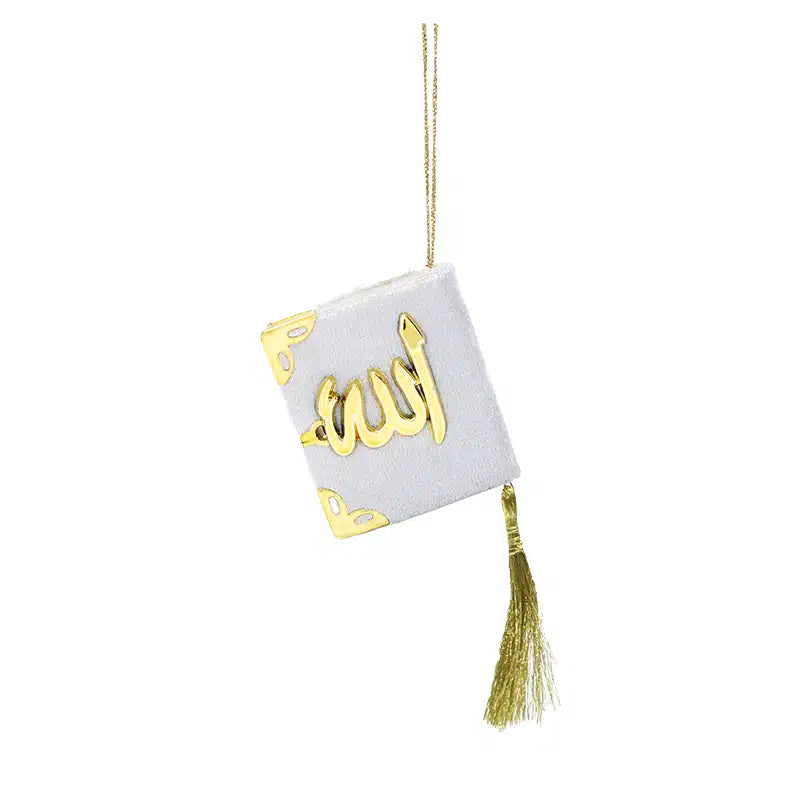 Quran Hanger White With Gold Accent