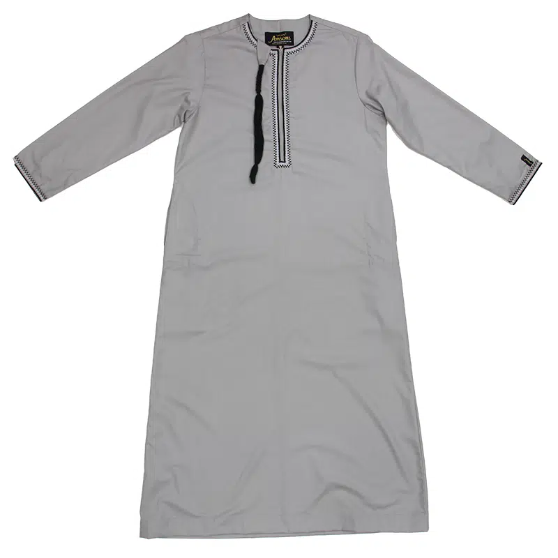 Stone Grey Tassel Thobe KSB-104 Col 1