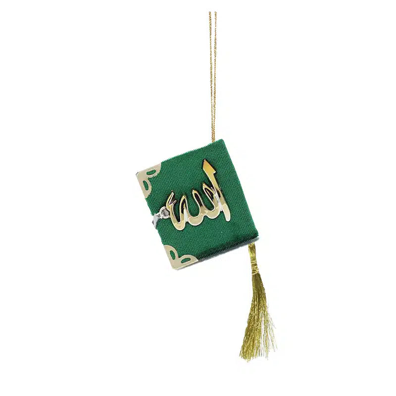 Quran Hanger Green With Gold Accent