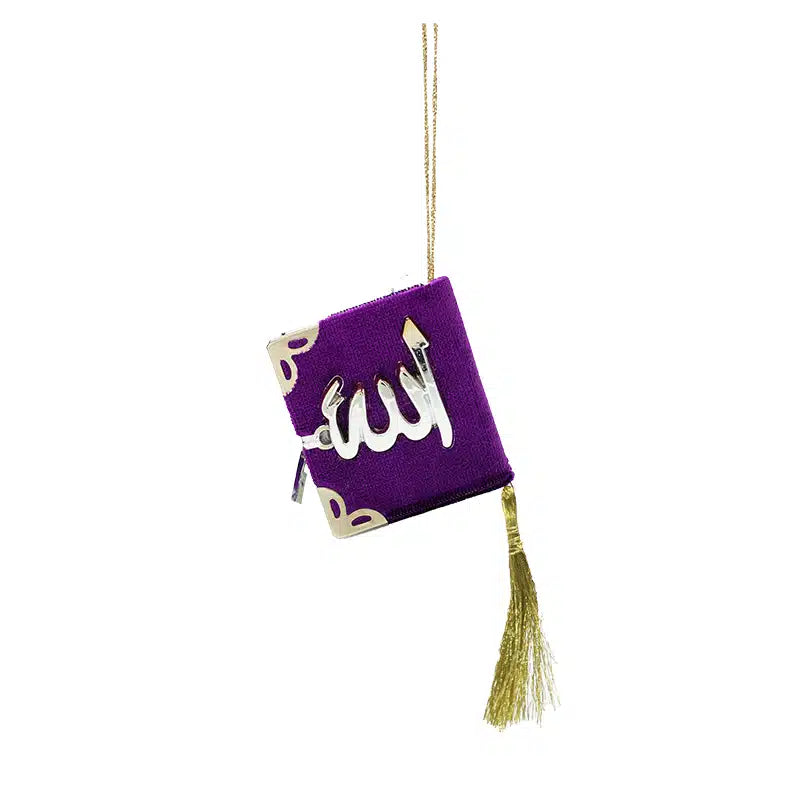 Quran Hanger Purple With Silver Accent