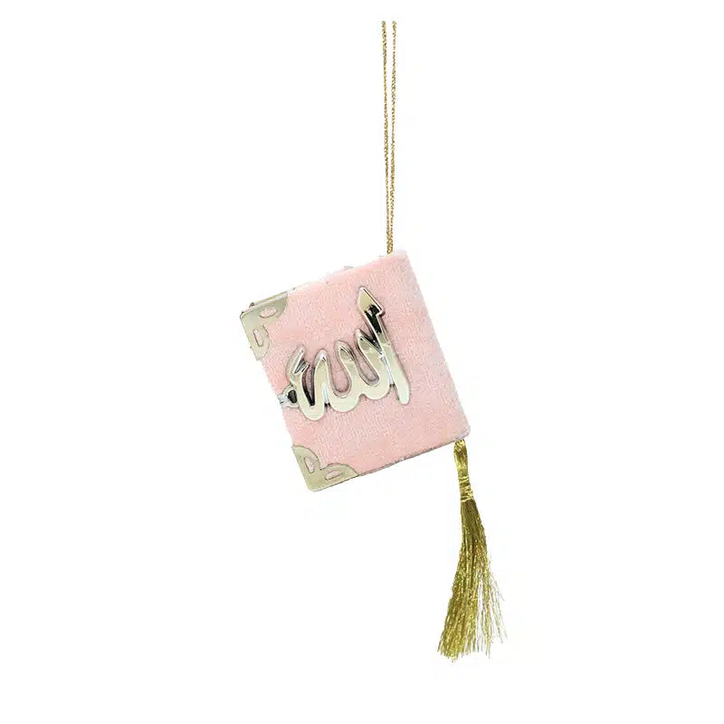 Quran Hanger Baby Pink With Silver Accent