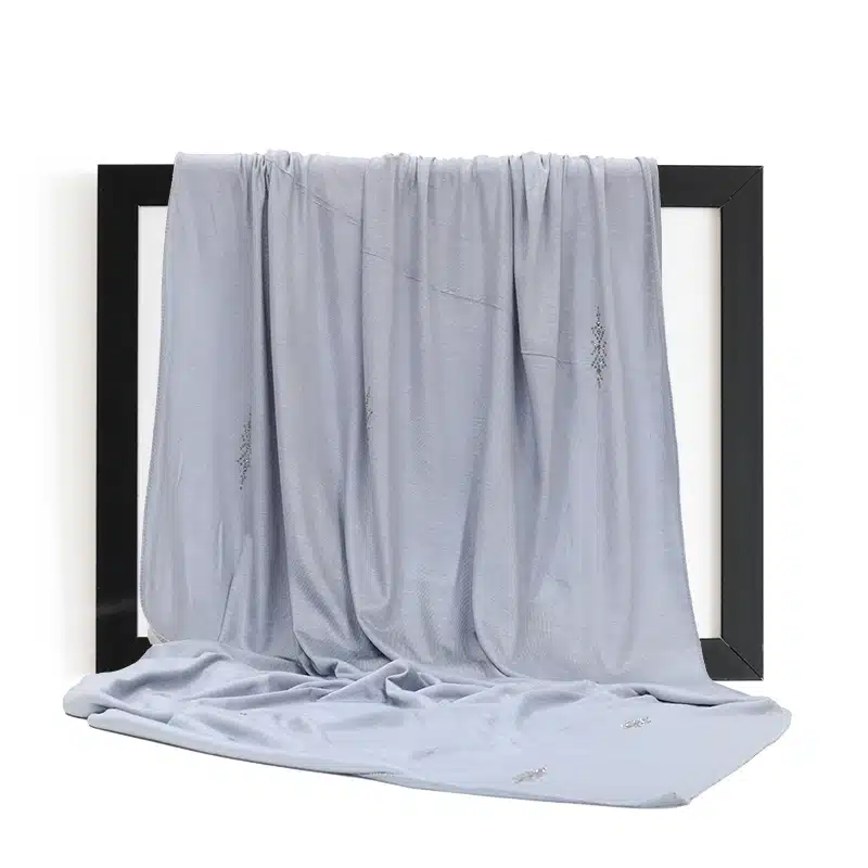 Elegant Jersey Embellishment Grey Hijab