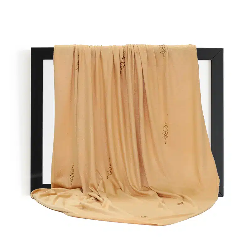 Elegant Jersey Embellishment Sand Hijab