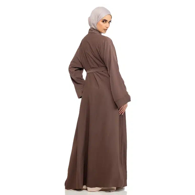 Amani Belted Brown Abaya