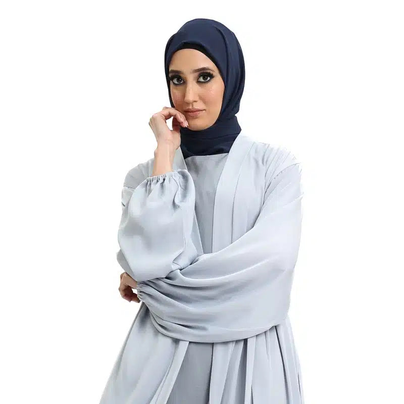 Nadia Elasticated Sleeved Ice Grey Kimono