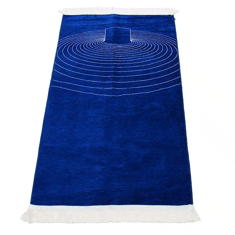 Blue Kaaba Art Prayer Mat