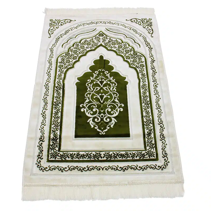 Didem Secc White And Green Prayer Mat