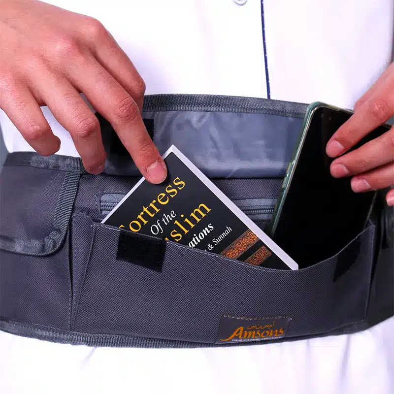Hajj and Umrah Waist Bag Grey