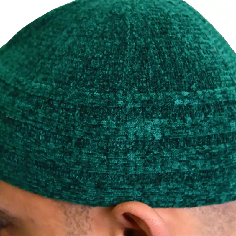 Men's Emerald Velvet Prayer Hat