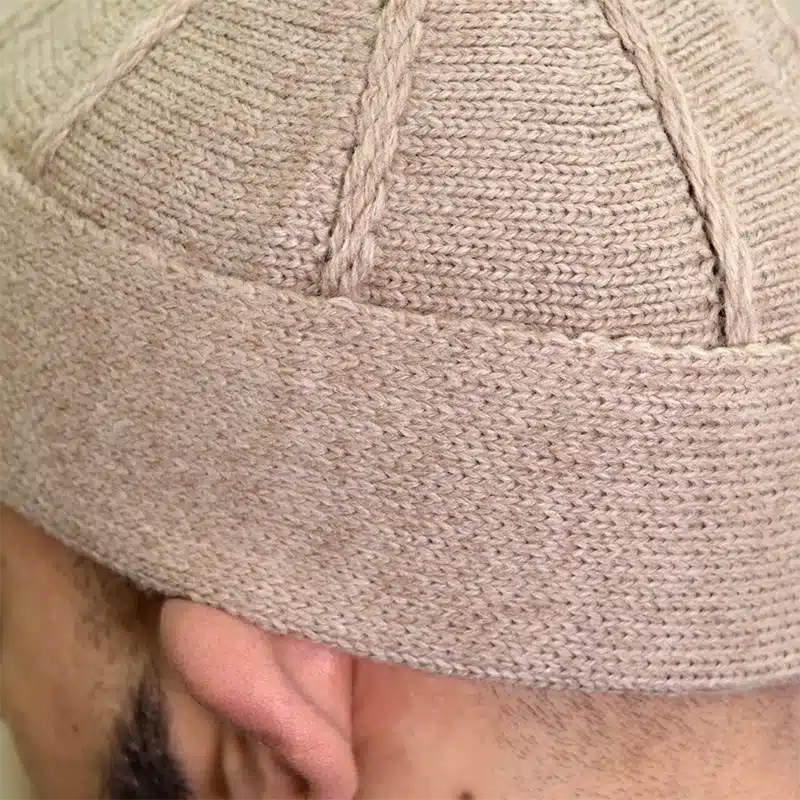 Men's Winter Beige Wool Hat