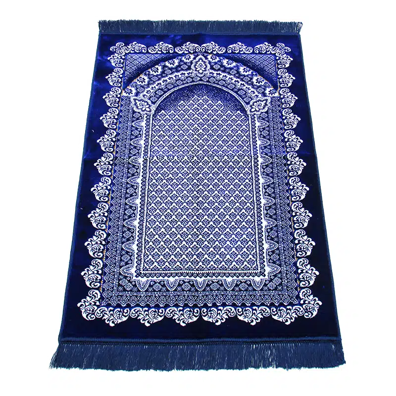 Plus Star Navy Blue With White Pattern Prayer Mat